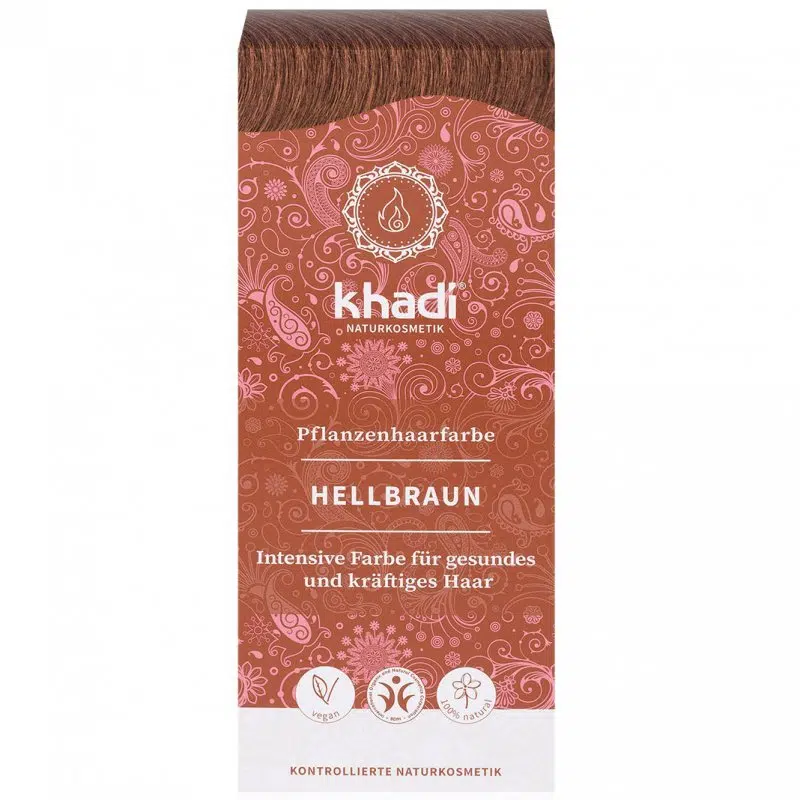 Khadi Hajfesték por - Világosbarna 100g Khadi Hajfesték por - Világosbarna 100g