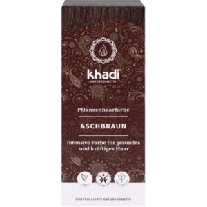 Khadi Növényi hajfesték - HAMVAS középbarna 100g