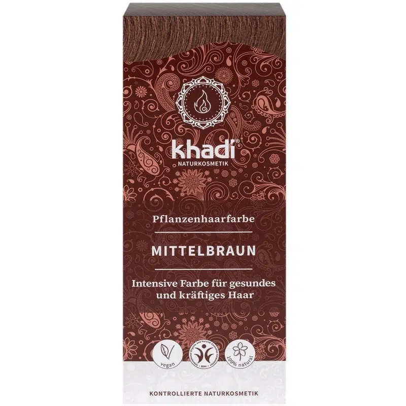 Khadi Növényi hajfesték - középbarna 100g Khadi Növényi hajfesték - középbarna 100g