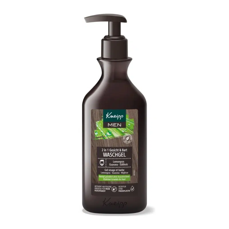Kneipp MEN - 2 in 1 szakáll&arctisztító gél 250ml Kneipp MEN - 2 in 1 szakáll&arctisztító gél 250ml