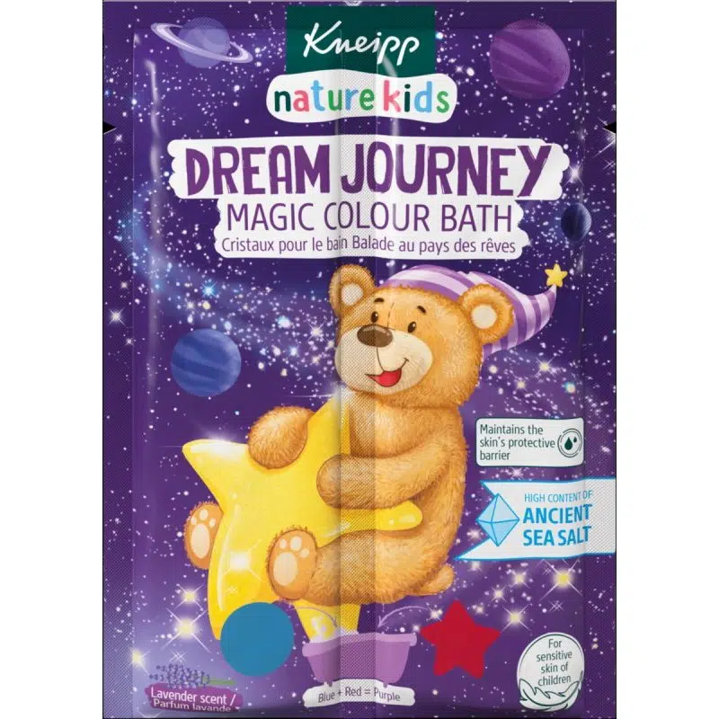 Kneipp Naturkind - színes fürdőkristály - Álomutazó (Traumfahrer/Dream journey) 2x20g Kneipp Naturkind - színes fürdőkristály - Álomutazó (Traumfahrer/Dream journey) 2x20g