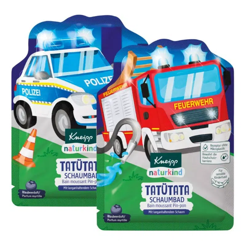 Kneipp Naturkind - színes habfürdő - Tatütata (tűzoltó vagy rendőrautó grafikával) 40ml Kneipp Naturkind - színes habfürdő - Tatütata (tűzoltó vagy rendőrautó grafikával) 40ml