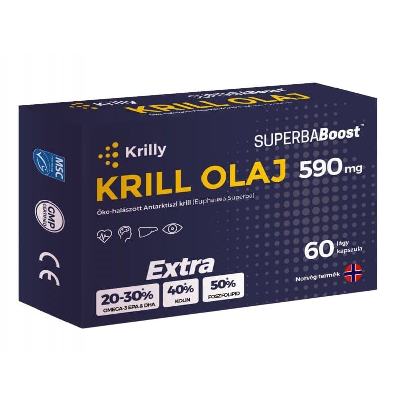 Krilly Krill olaj 590mg 60db lágyzselatin kapszula Krilly Krill olaj 590mg 60db lágyzselatin kapszula
