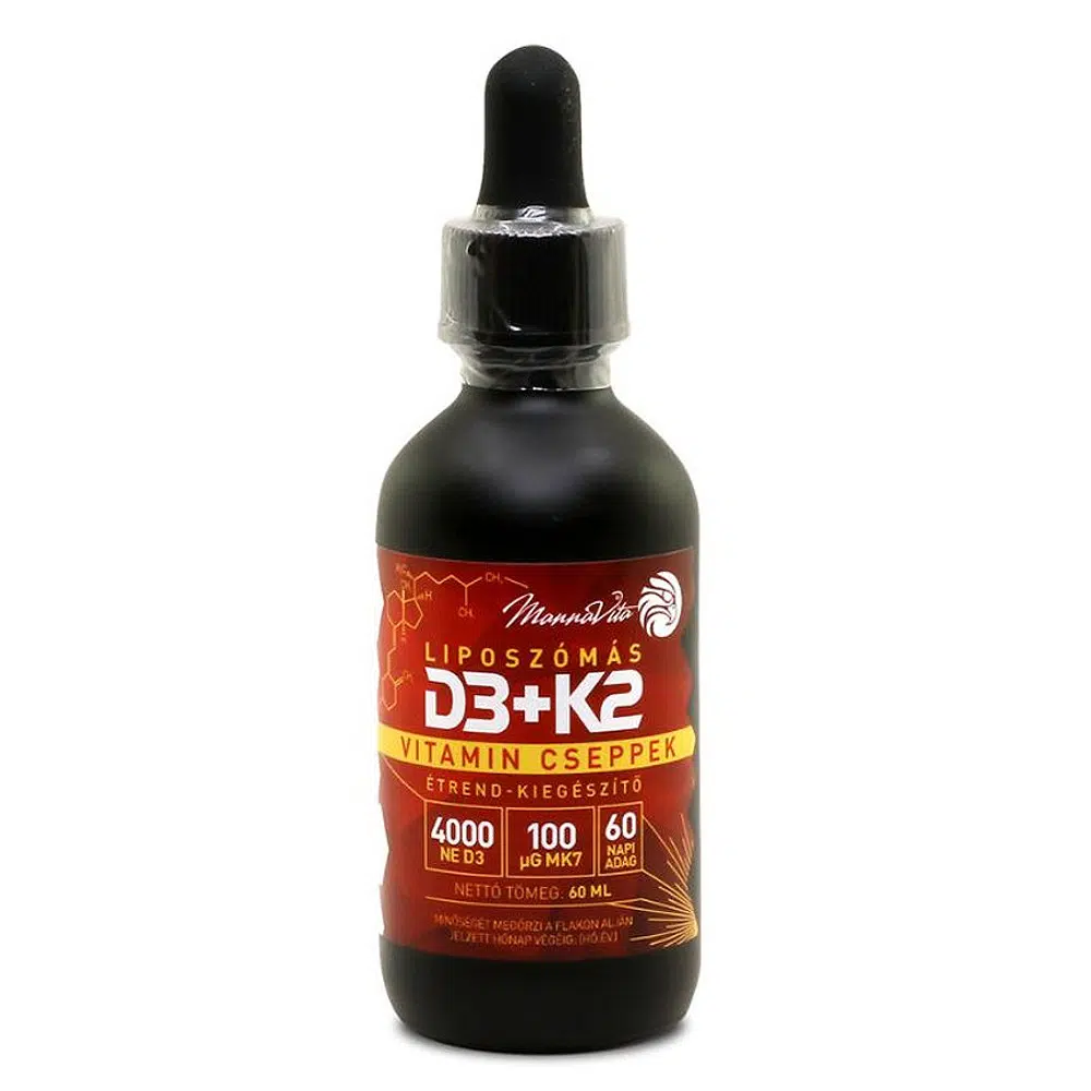 Mannavita Liposzómás D3 + K2 (MK-7) cseppek - 60ml Mannavita Liposzómás D3 + K2 (MK-7) cseppek - 60ml