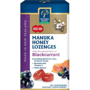 Manuka MGO 400+ mézes cukorka fekete ribizlis 65g