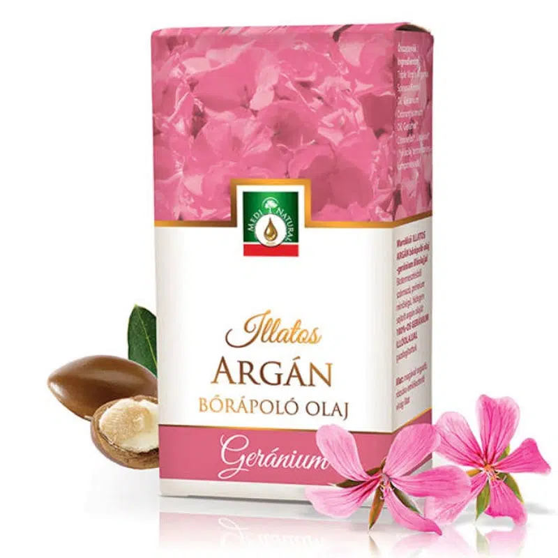 Medinatural bőrápoló olaj illatos argán-geránium 20 ml Medinatural bőrápoló olaj illatos argán-geránium 20 ml