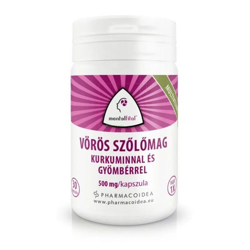Mentalfitol vörös szőlőmag kapszula 30db Mentalfitol vörös szőlőmag kapszula 30db