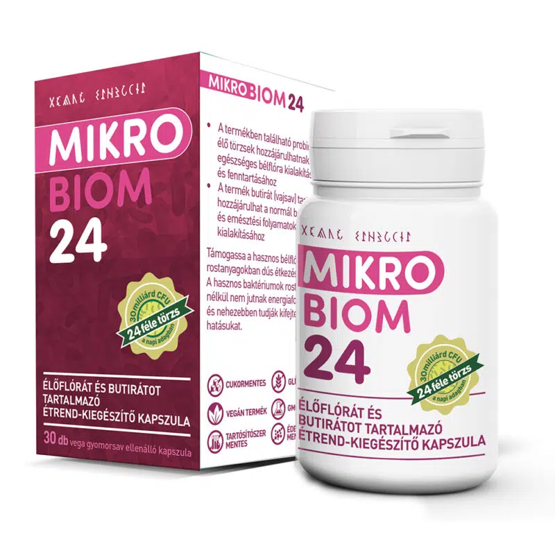 Hymato MIKROBIOM 24 élőflórát és butirátot tartalmazó kapszula 30db Hymato MIKROBIOM 24 élőflórát és butirátot tartalmazó kapszula 30db