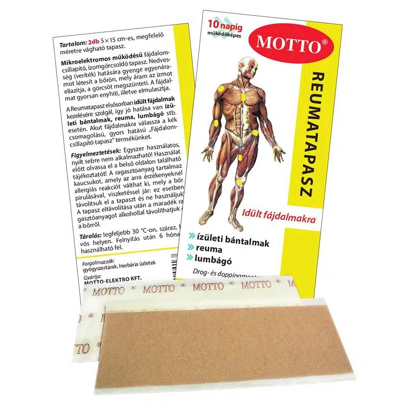 Motto fájdalomcsillap.reumatapasz sárga Motto fájdalomcsillap.reumatapasz sárga