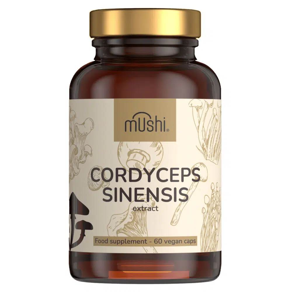 Mushi Kínai hernyógomba (Cordyceps) kivonat kapszula 60db Mushi Kínai hernyógomba (Cordyceps) kivonat kapszula 60db