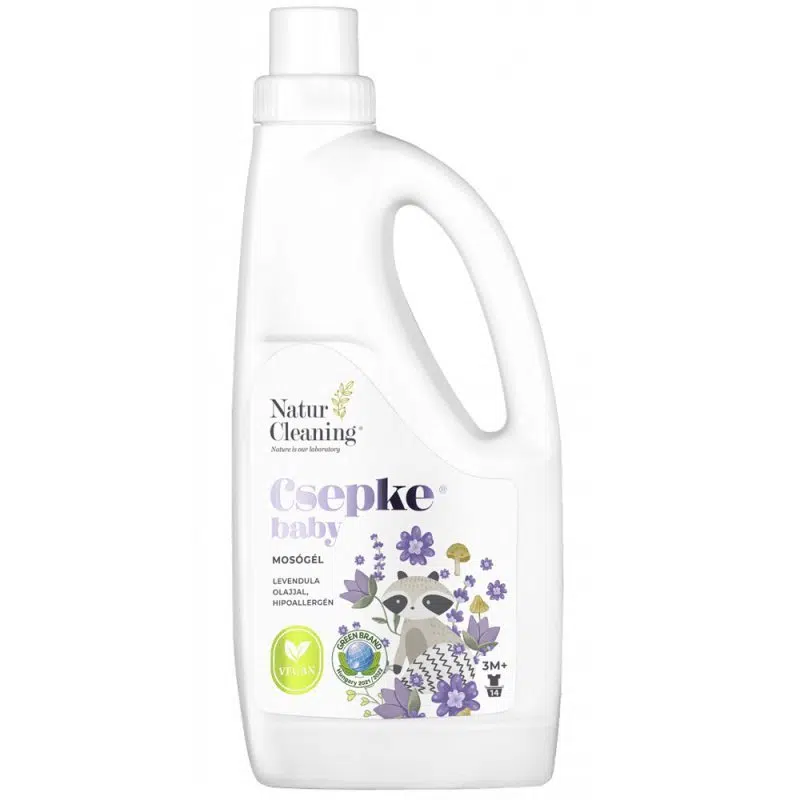 NaturCleaning Csepke Baby mosógél levendula olajjal 3m+ 1 liter NaturCleaning Csepke Baby mosógél levendula olajjal 3m+ 1 liter
