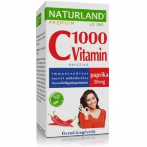 Naturland C-vitamin + paprika 1000mg Prémium kapszula 40db