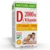 Naturland D3 forte + C-vitamin narancs ízű gyerek rágótabletta 60db