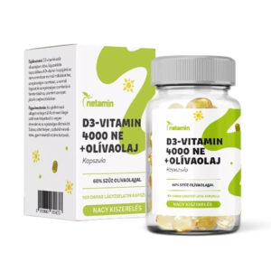 Netamin D3-vitamin 4000 NE+olívaolaj kapszula SZUPER kiszerelés 100db