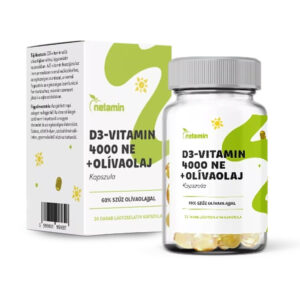 Netamin D3-vitamin 4000 NE+olívaolaj kapszula 30db