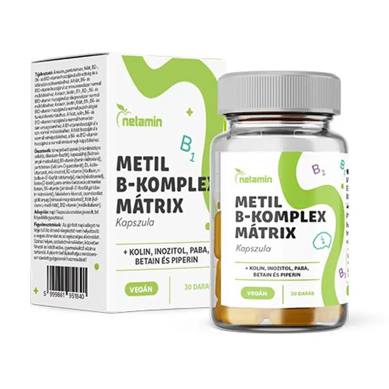 Netamin Metil B-Komplex Mátrix kapszula 30 db Netamin Metil B-Komplex Mátrix kapszula 30 db