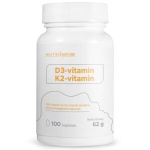 Nutri Nature D3-vitamin + K2-vitamin kapszula 100db