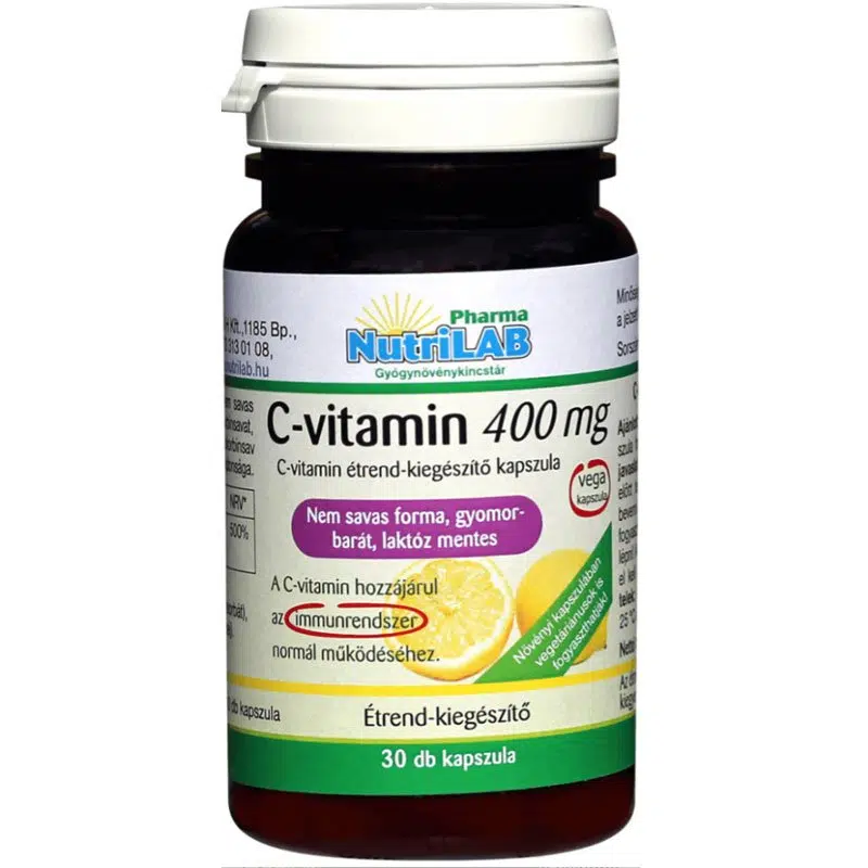 Nutrilab C-vitamin 400mg 30db Nutrilab C-vitamin 400mg 30db