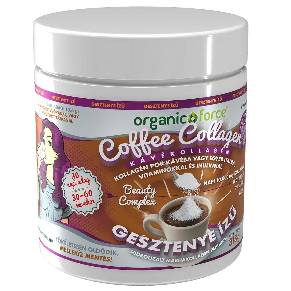 Organic Force Coffee Collagen - Kávékollagén (Gesztenye) 318g Organic Force Coffee Collagen - Kávékollagén (Gesztenye) 318g
