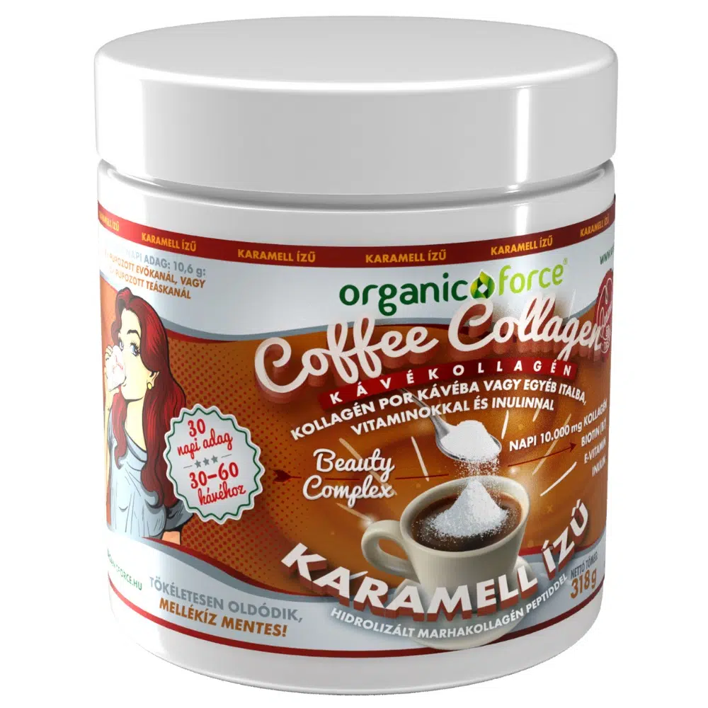 Organic Force Coffee Collagen - Kávékollagén (Karamell) 318g Organic Force Coffee Collagen - Kávékollagén (Karamell) 318g