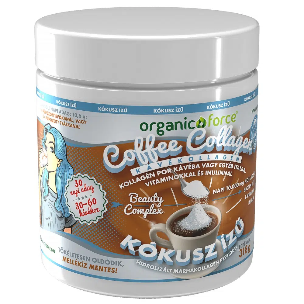 Organic Force Coffee Collagen - Kávékollagén (Kókusz) 318g Organic Force Coffee Collagen - Kávékollagén (Kókusz) 318g