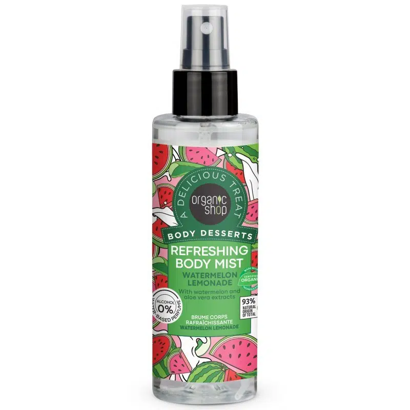 Organic Shop Görögdinnye-limonádé illatú frissítő testpermet 200ml Organic Shop Görögdinnye-limonádé illatú frissítő testpermet 200ml