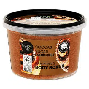 Organic Shop Kakaós csiga Kényeztető testradír bio kakaóval és cukorral - 250ml