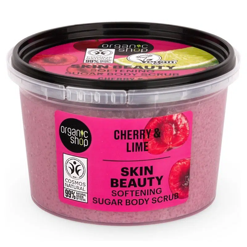 Organic Shop Puhító testradír cseresznyével és lime-mal 250ml Organic Shop Puhító testradír cseresznyével és lime-mal 250ml