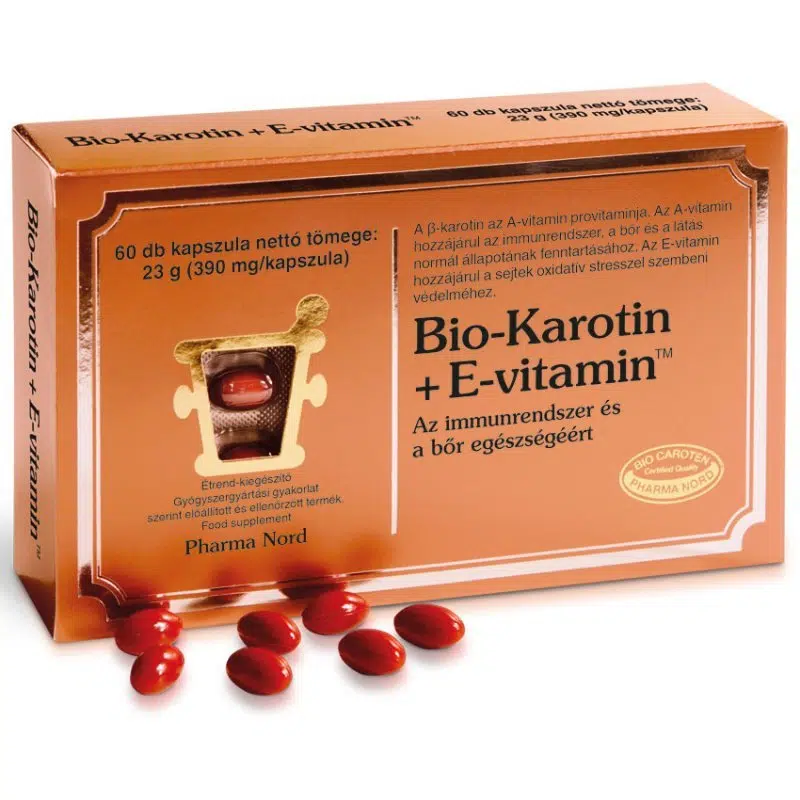 Pharma Nord Bio-Karotin + E-vitamin kapszula 60db Pharma Nord Bio-Karotin + E-vitamin kapszula 60db