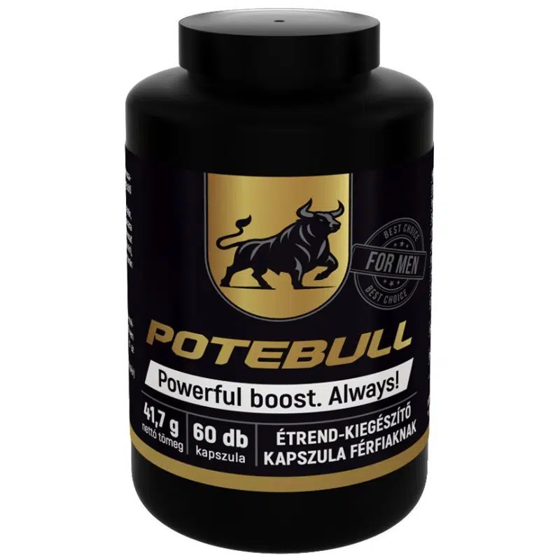 Potebull étrendkiegészítő kapszula férfiaknak 60db Potebull étrendkiegészítő kapszula férfiaknak 60db