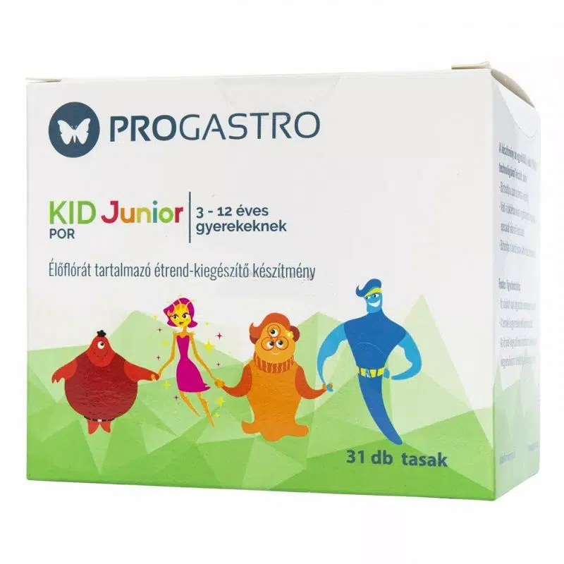 Progastro kid JUNIOR 3-12 éves gyermekeknek italpor, 31 db Progastro kid JUNIOR 3-12 éves gyermekeknek italpor, 31 db