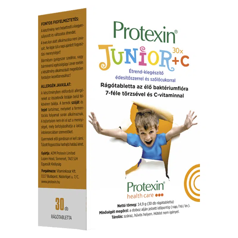 Protexin junior rágótabletta + C-vitamin 30db Protexin junior rágótabletta + C-vitamin 30db