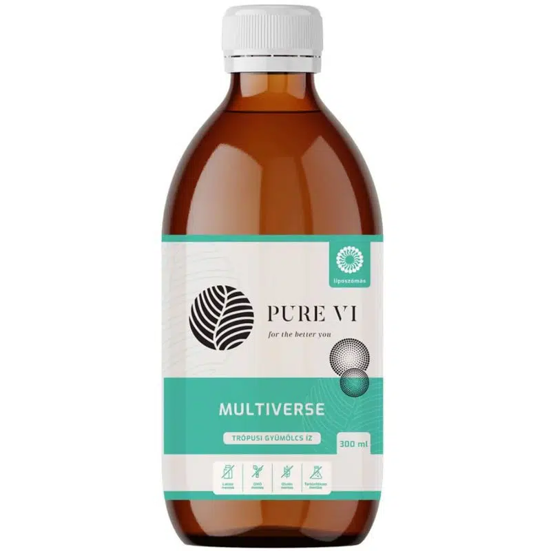Pure Vi Liposzómás Multivitamin - trópusi gyümölcs íz 300ml Pure Vi Liposzómás Multivitamin - trópusi gyümölcs íz 300ml