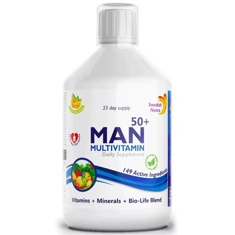 Swedish Nutra Man 50+ folyékony multivitamin férfiaknak 500 ml Swedish Nutra Man 50+ folyékony multivitamin férfiaknak 500 ml