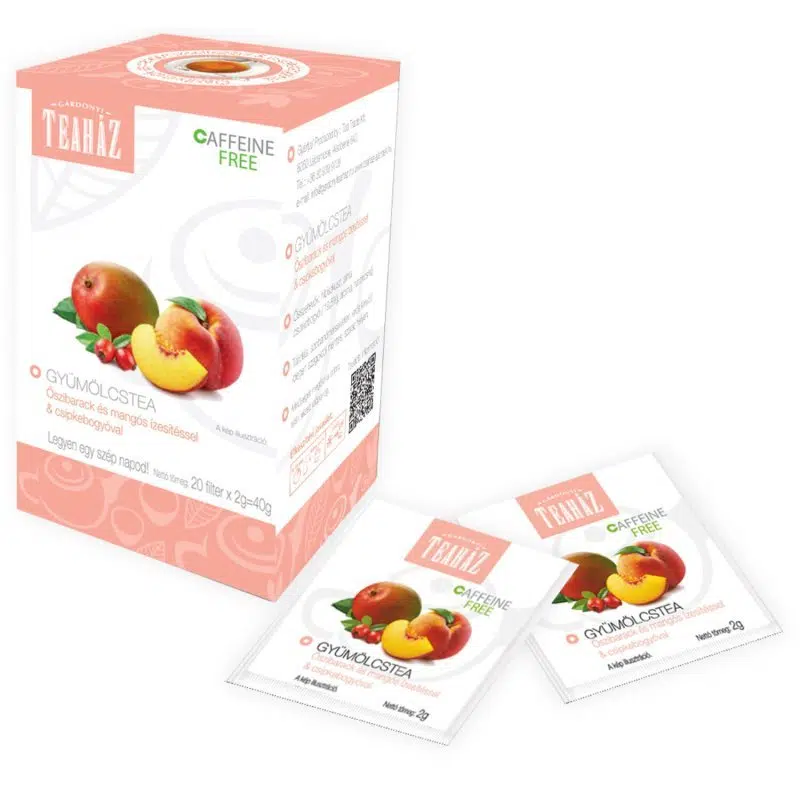 Gárdonyi Teaház gyümölcstea őszibarack és mangós csipkebogyóval 20 filter Gárdonyi Teaház gyümölcstea őszibarack és mangós csipkebogyóval 20 filter