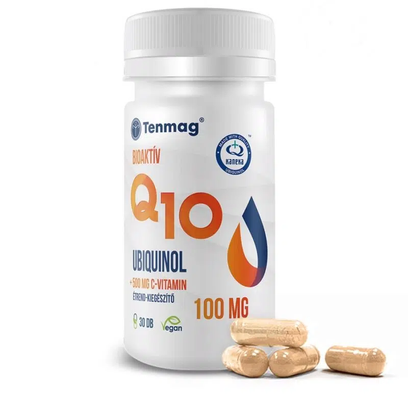 Tenmag Bioaktív Q10 Ubiquinol + C-vitamin 500mg 30db Tenmag Bioaktív Q10 Ubiquinol + C-vitamin 500mg 30db