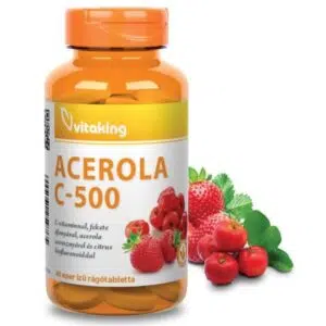 Vitaking Acerola C-500 komplex epres 40db rágótabletta