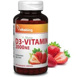 Vitaking D3-vitamin 2000NE epres ízű 210 db szopogatótabletta