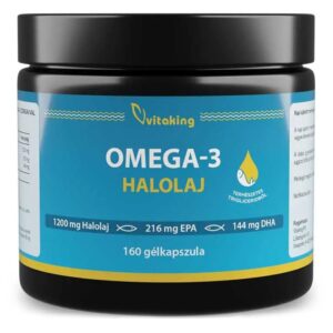 VitaKing Omega-3 Halolaj 1200mg lágyzselatin kapszula 160db NAGY KISZERELÉS
