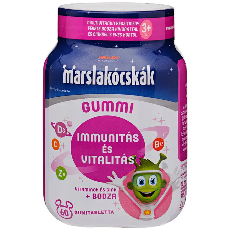 Walmark Marslakócskák Gummi vitamin bodzával 60db Walmark Marslakócskák Gummi vitamin bodzával 60db