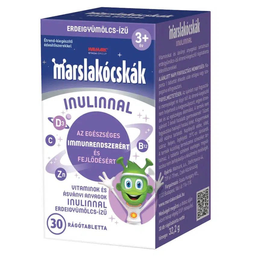 Walmark Marslakócskák Inulinnal Erdei gyümölcs ízben 30db Walmark Marslakócskák Inulinnal Erdei gyümölcs ízben 30db