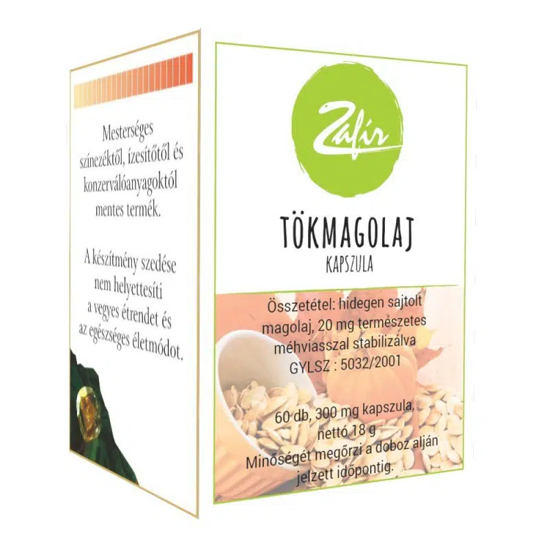 Zafir Tökmag olajkapszula 60db Zafir Tökmag olajkapszula 60db
