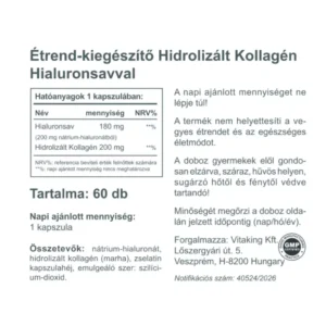 Vitaking Kollagén+Hialuronsav kapszula - 60db - Image 2 Vitaking Kollagén+Hialuronsav kapszula - 60db - Image 2