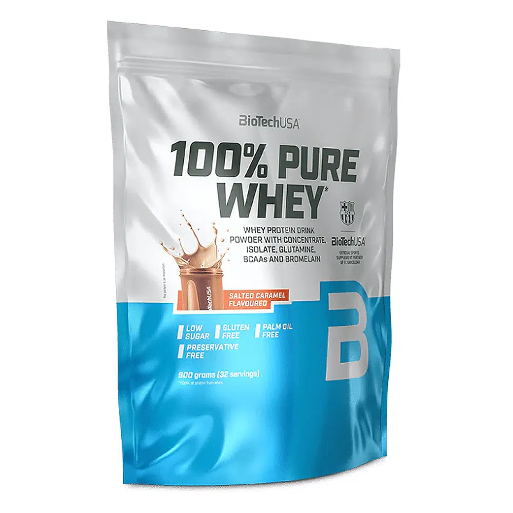 BioTech USA 100% Pure Whey sóskaramell - 900g BioTech USA 100% Pure Whey sóskaramell - 900g