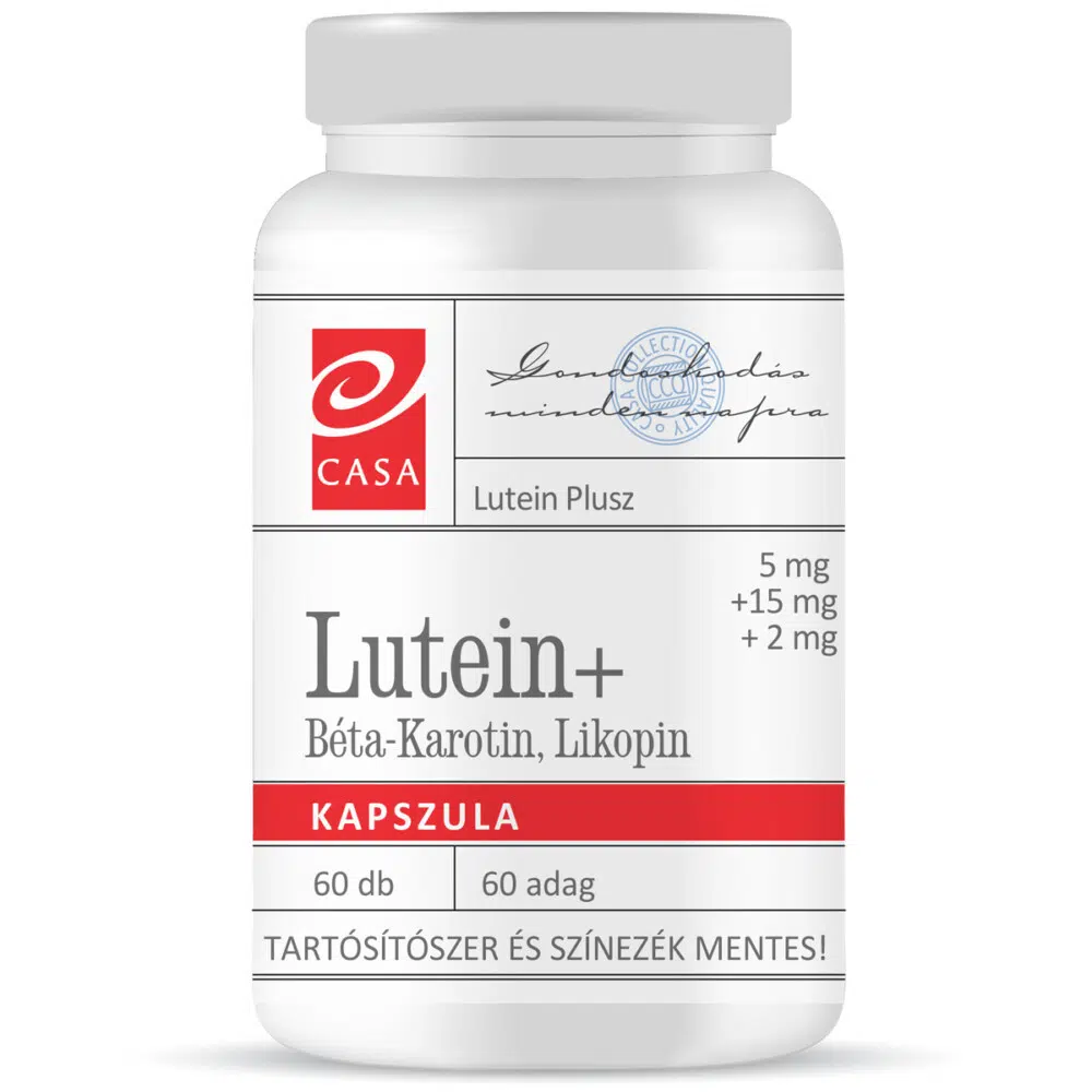 Casa Lutein+Béta-Karotin+Likopin kapszula - 60db Casa Lutein+Béta-Karotin+Likopin kapszula - 60db