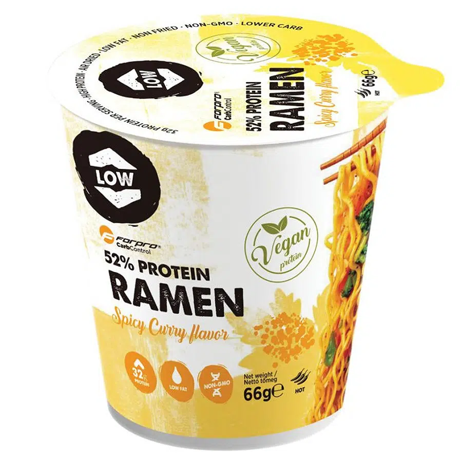 Forpro 52% Protein RAMEN Instant leves Spicy Curry ízben- 66g Forpro 52% Protein RAMEN Instant leves Spicy Curry ízben- 66g