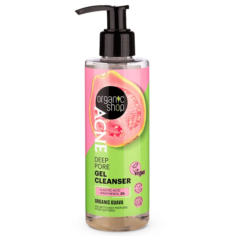 Organic Shop ACNE Pórustisztító gél bio guavával - 200ml Organic Shop ACNE Pórustisztító gél bio guavával - 200ml