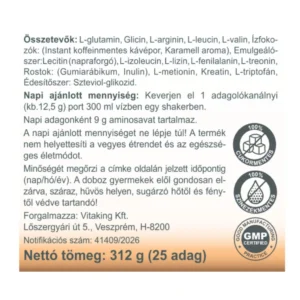 Vitaking Aminosav Komplex karamell-kávé ízű italpor - 312g - Image 2 Vitaking Aminosav Komplex karamell-kávé ízű italpor - 312g - Image 2