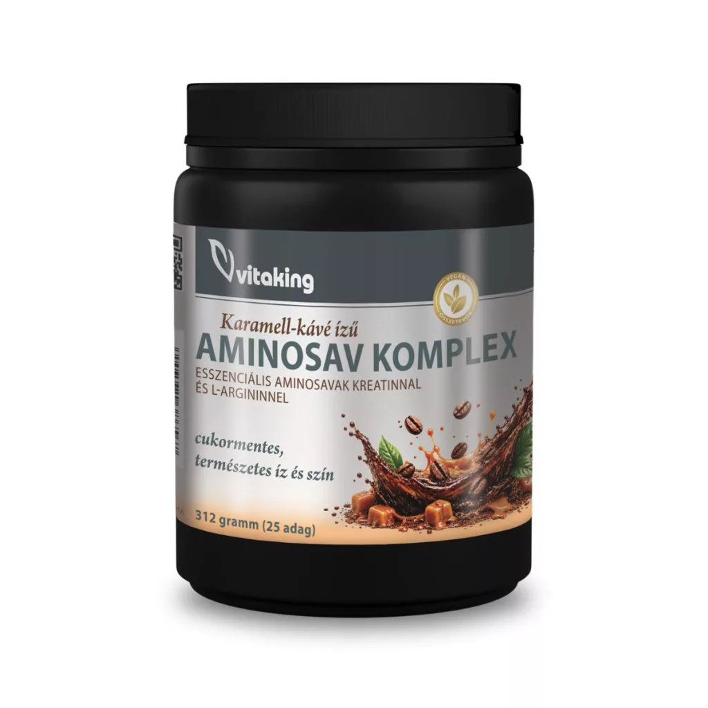 Vitaking Aminosav Komplex karamell-kávé ízű italpor - 312g - Image 3 Vitaking Aminosav Komplex karamell-kávé ízű italpor - 312g - Image 3