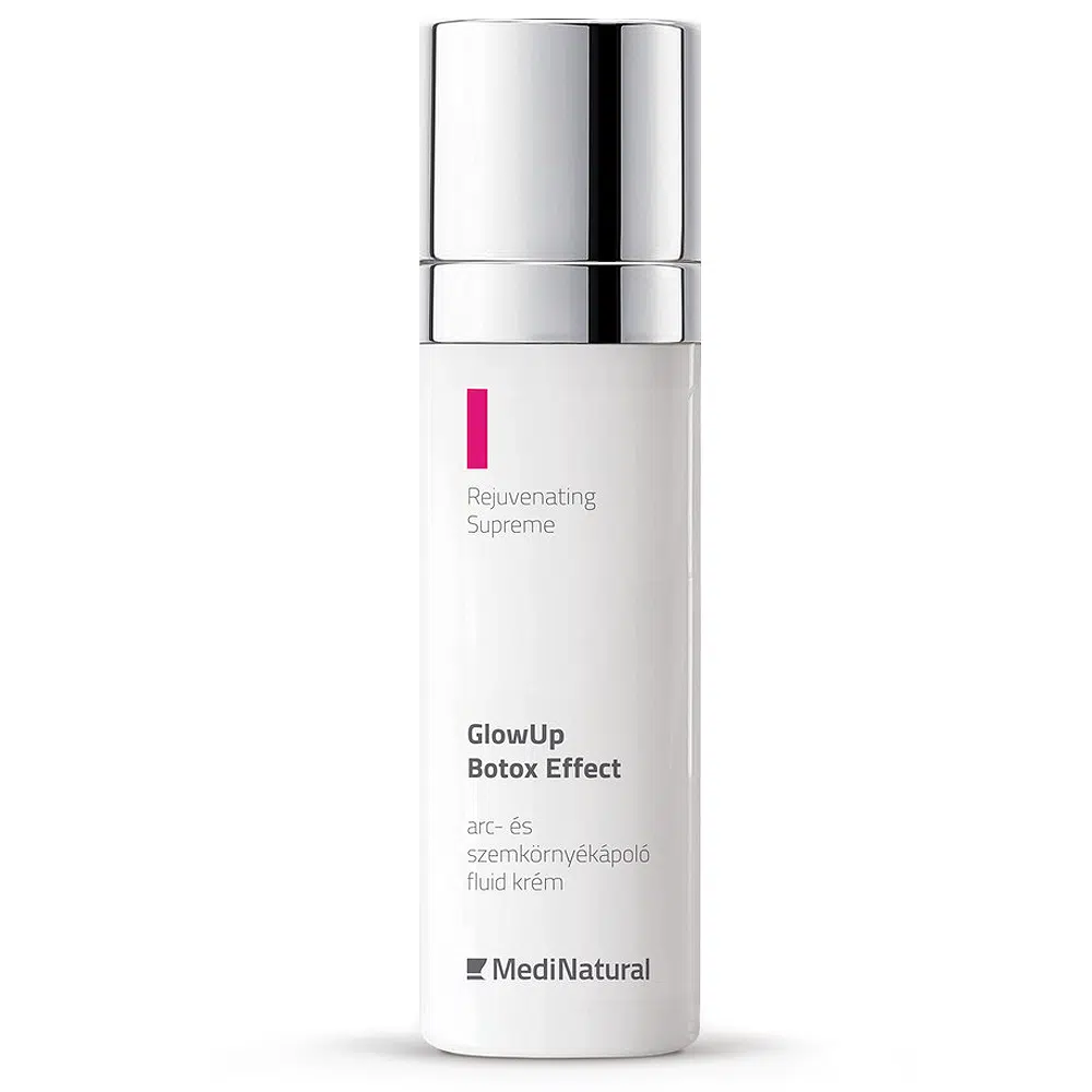 MediNatural GlowUp Botox hatású arc- és szemkörnyékápoló fluid krém - 30ml MediNatural GlowUp Botox hatású arc- és szemkörnyékápoló fluid krém - 30ml